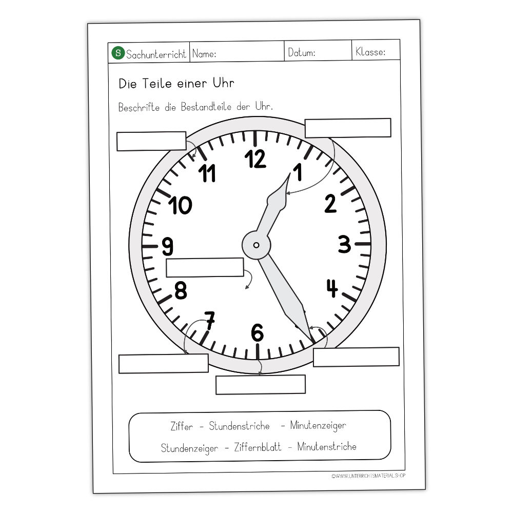 Teile einer Uhr