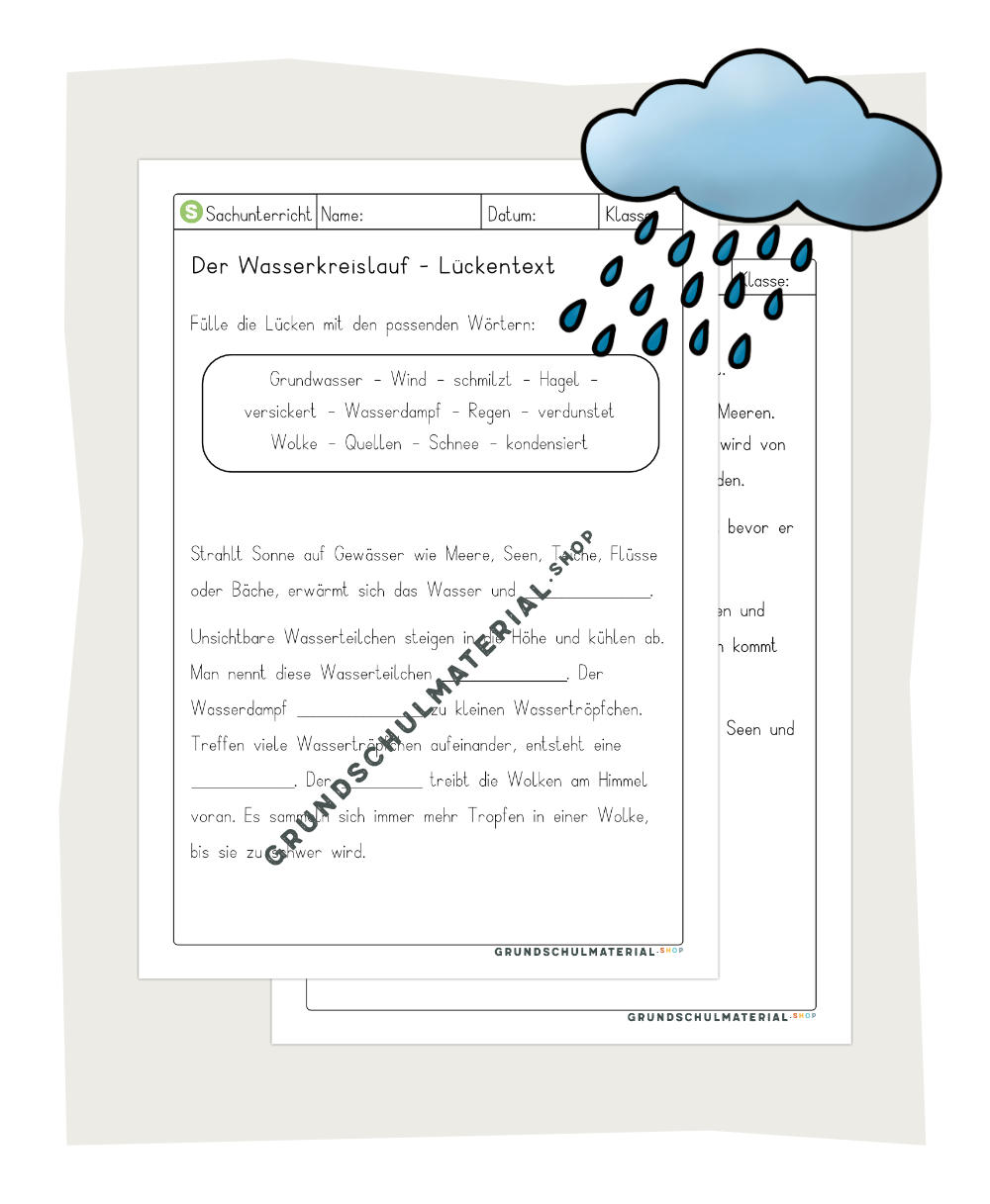 Wasserkreislauf Lückentext