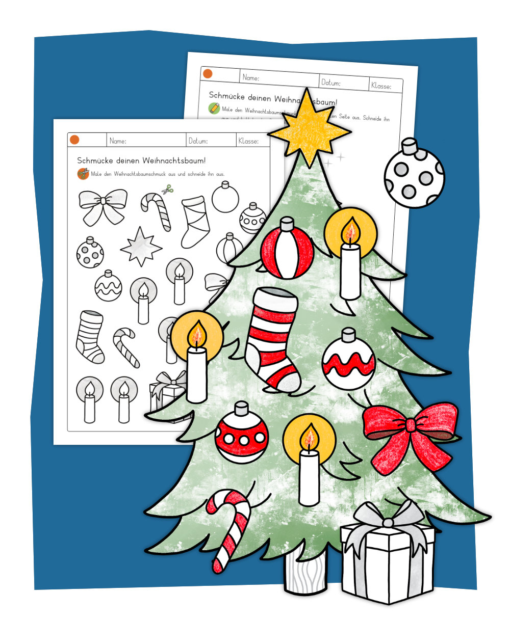 Weihnachtsbaum Bastelvorlage