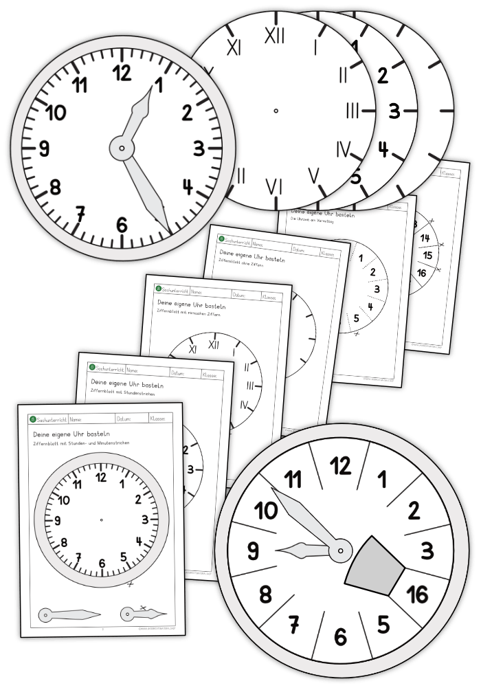 Analoge Uhr basteln & verstehen